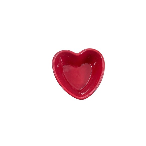 Chantal RED Heart Shaped 1 Cup Baking Dish - W/ 1 Pink & 1 Red 7oz Heart Dish - Picture 16 of 16